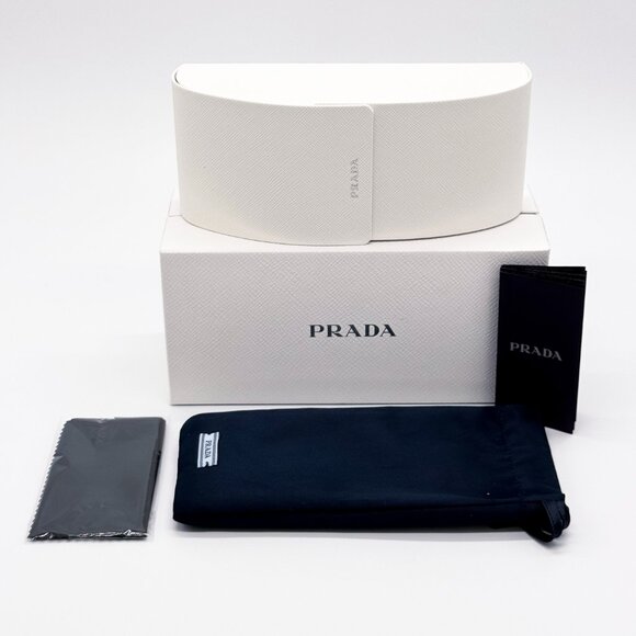 NEW PRADA PRA25S 1AB5S0 SUNGLASSES SPR A25 WOMEN OVAL BLACK PR A25S 1AB5S0 main image 4